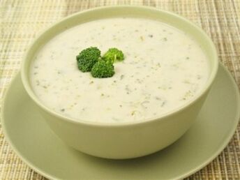 soupe à la crème de boisson diététique